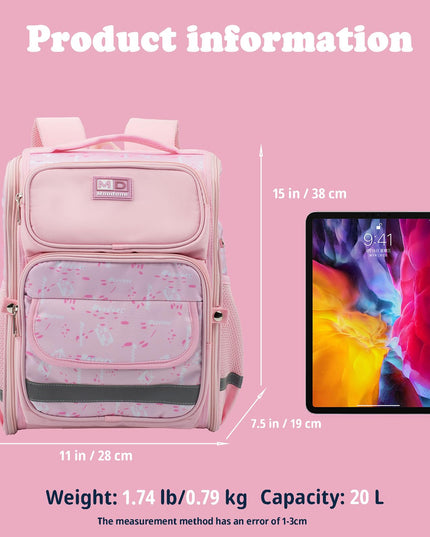 MOODONE Kids Backpack 38 cm for girls