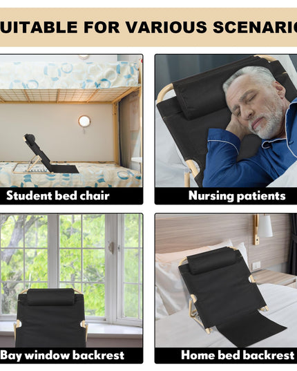 Menkxi Multifunction chair, adjustable lifting bed backrest (Black, 60 cm)