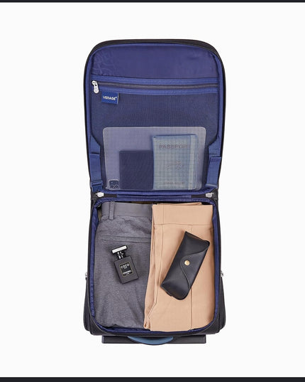 Verage Carry On Luggage with Wheels, 16 Inch Underseat Spinner Luggage Pro, Underseat Personal Item Travel Bag for Men and Women, Carry On Bags for Airplanes, Black