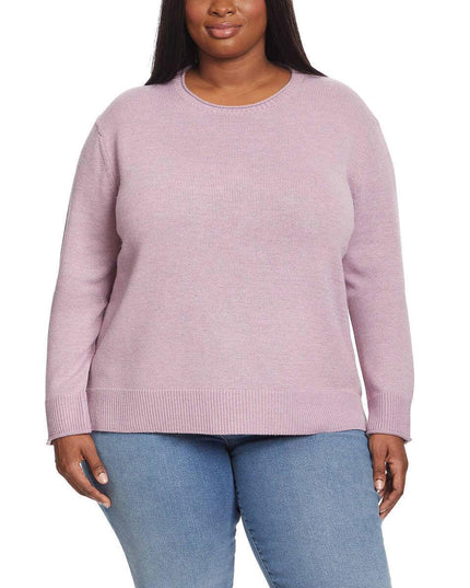 SIZE: L - Ella Moss Women's Crewneck Pullover Sweater (US, Alpha, Small, Regular, Regular, Purple)