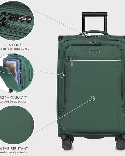 Verage Teldo Softside Expandable Spinner Wheel Luggage