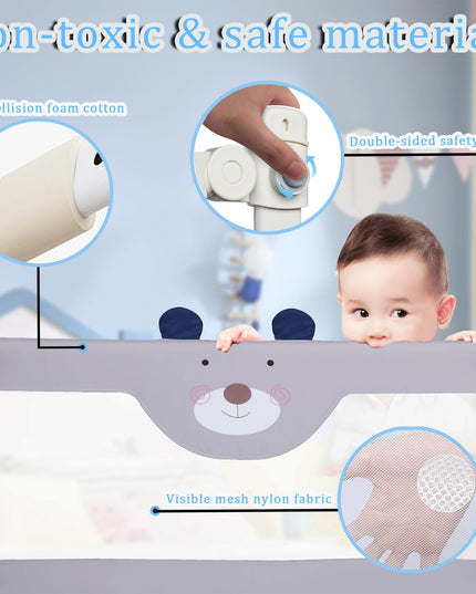 RDHOME Bed Rails for Toddlers Kids, Baby Safety Bed Rail Guards (1 Piece)