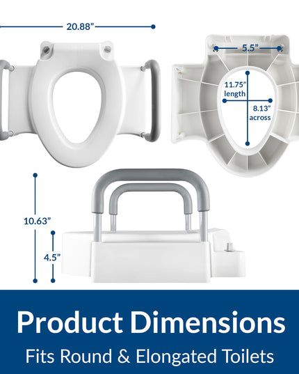 Bemis Rise Toilet Seat with Dual Lock and Security Arms
