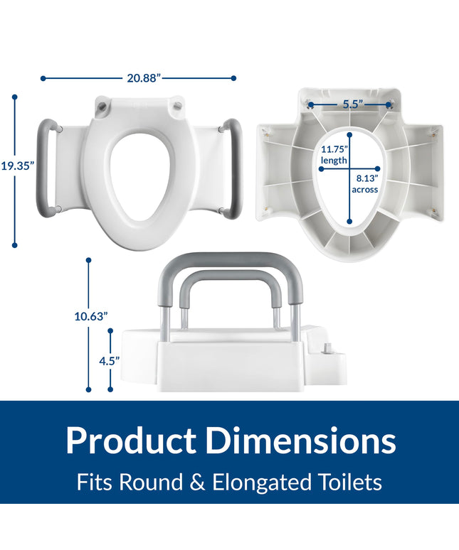 Bemis Rise Toilet Seat with Dual Lock and Security Arms