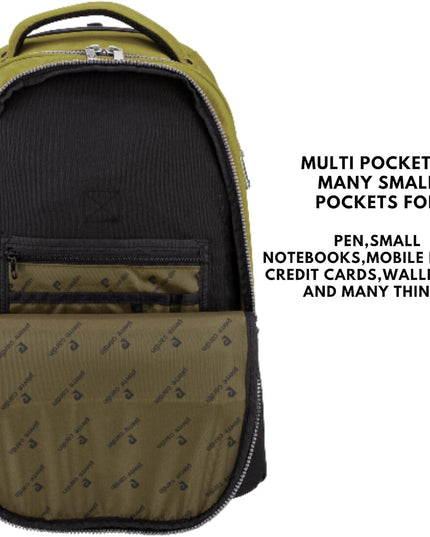 Pierre Cardin Trolley backpack School bag 3 PCS set All in One 2 BIG WHEEL Rolling Backpack Include Pencil case, Lunch bag and trolley backpack UNISEX PC87067 - Brown