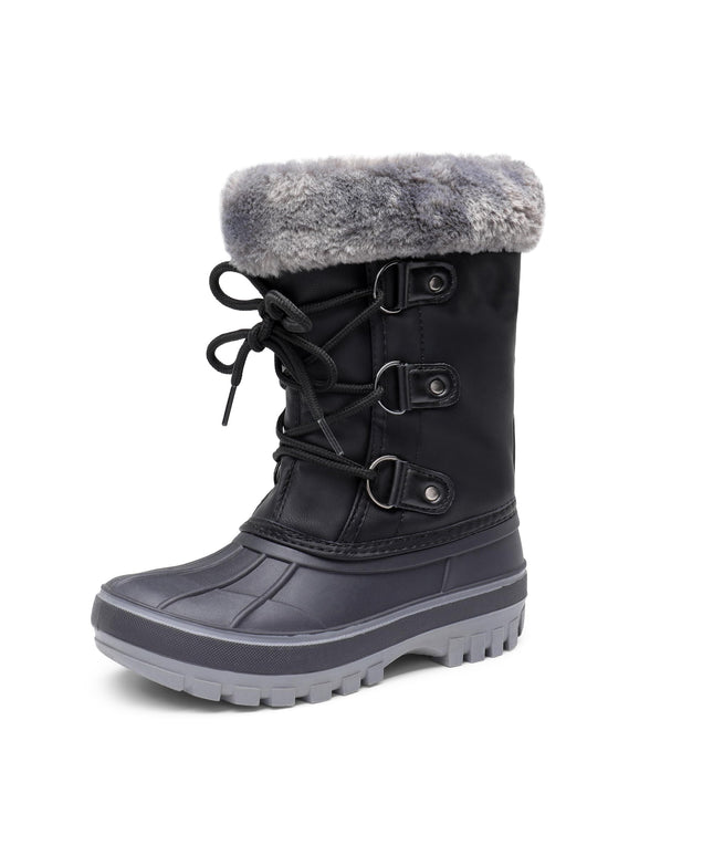 DREAM PAIRS Toddler Forester Black Ankle Winter Snow Boots for kids size 26.5