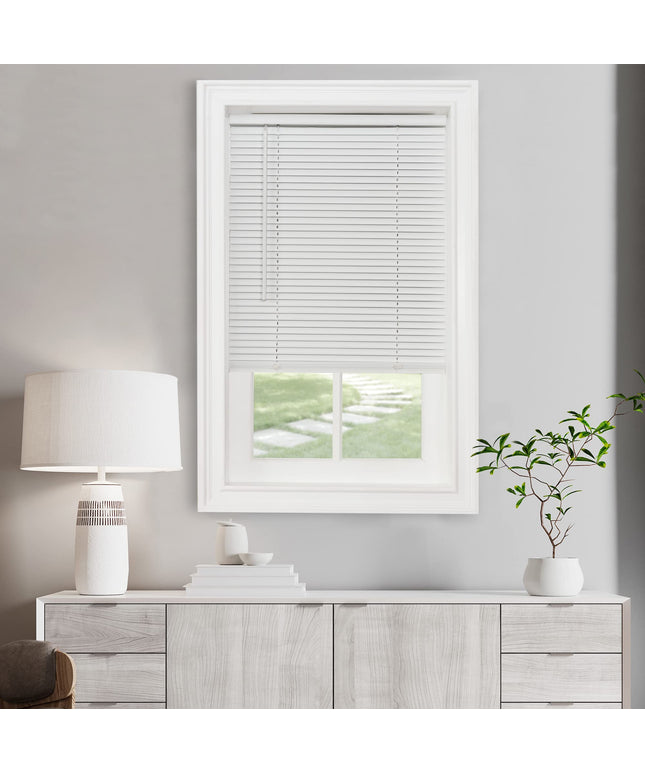 Cordless Light Filtering Mini Blinds for Indoor Windows - 147 cm W x 162 cm L