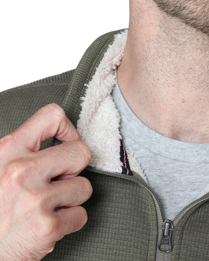 SIZE: S - BC Clothing Men’s Bonded Fleece Lined Body Lined Quarter Zip Pullover Top