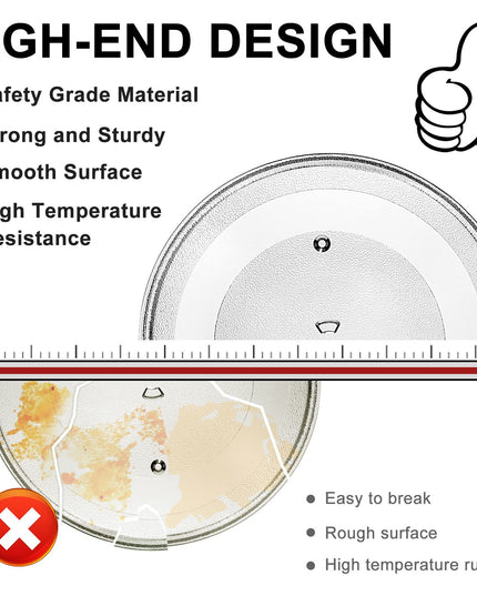 36 cm WB49X10063 Microwave Glass Plate Replacement by AMI PARTS for G.E Microwave