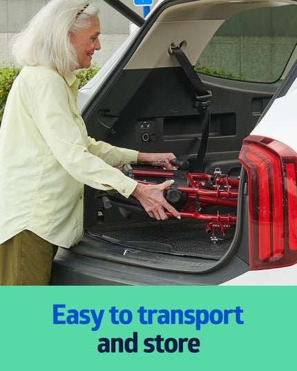 Medline Lightweight Foldable Transport Wheelchair with Handbrakes