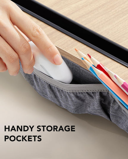 HUANUO Lap Laptop Desk-Portable Lap Desk with Cushion, Fits up to 43 cm Laptop, with Anti-Slip Strip & Storage Function