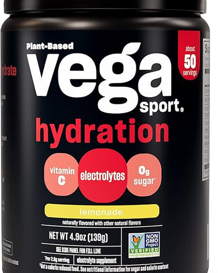 Vega Sport Hydration Electrolyte Powder, Lemonade-139g