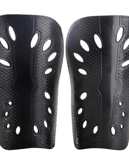 LINTORE WCLT136 1 Pair EVA+PP Double Layer Slip-In Shin Pads Soccer Sports Leg Protector for Adult - Black