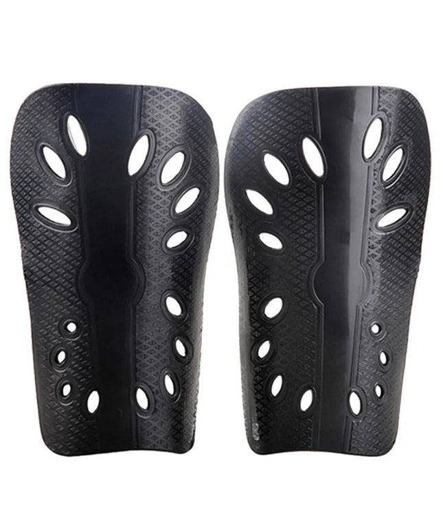 LINTORE WCLT136 1 Pair EVA+PP Double Layer Slip-In Shin Pads Soccer Sports Leg Protector for Adult - Black
