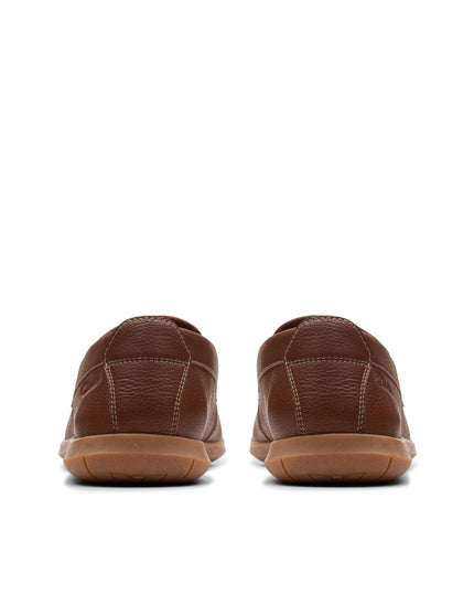 Clarks Flexway Step Men’s Tan Leather Moccasins Light Brown