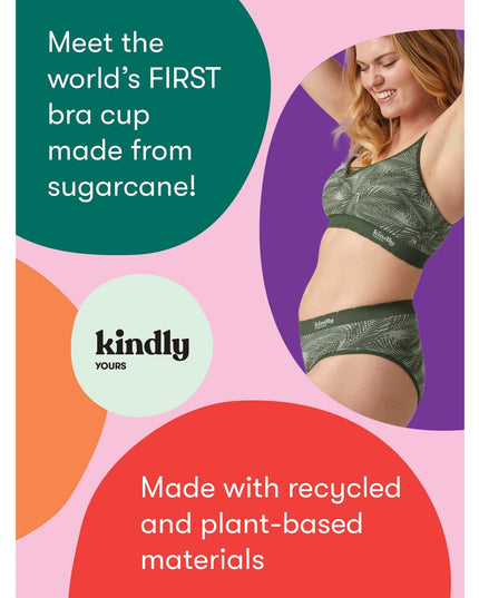 SIZE: XXL - Kindly Yours Women's Seamless Pullover V-Neck Bralette