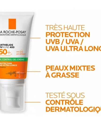 La Roche Posay ANTHELIOS UVMUNE 400 Oil Control Dry Touch Gel-Cream SPF50+ 50ml