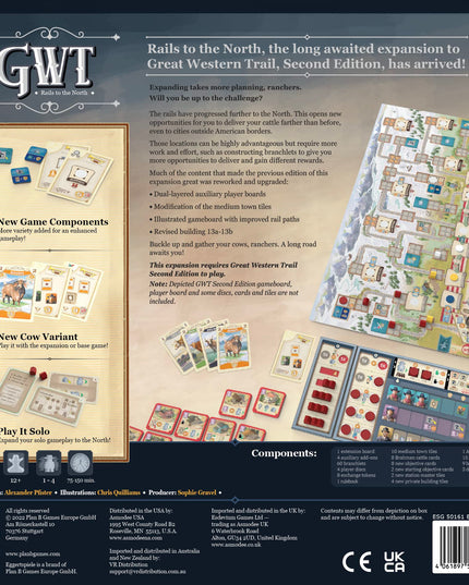 Plan B Games Eggert Spiele | Rails to the North - Great Western Trail 2nd Ed | Board | Ages 12+ | 1-4 Players | 75-150 Minutes Playing Time