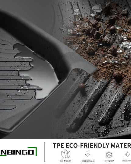 ANBINGO®-Floor Mats Custom for Volkswagen Golf/Golf Alltrack/Golf GTI/Golf R/Golf Sportwagen MK7 2015-2021 Waterproof Car Mats All Weather Mats Floor Liners VW Accessories Front& Rear Full Set Black