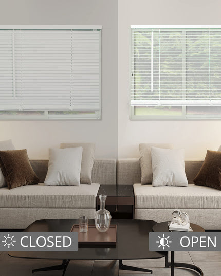 CHICOLOGY Blinds for Windows, Gloss White,  152.4 W x 152.4 H cm