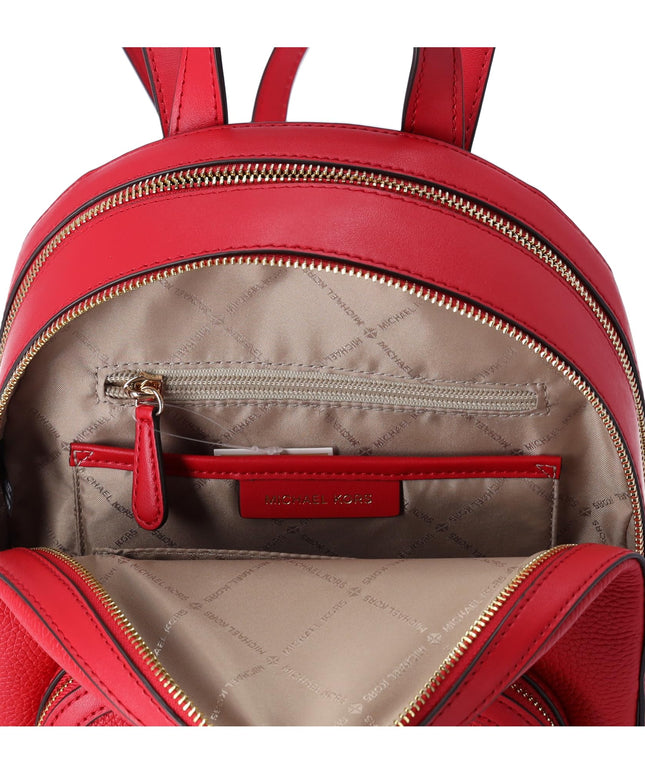 Michael Kors Jaycee Medium Pebbled Leather Backpack (bright Red)
