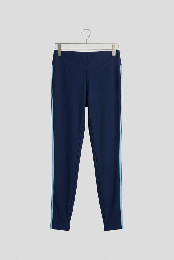 Clearance of Swimwear – Navy Blue Women's Swim Leggings with Sporty