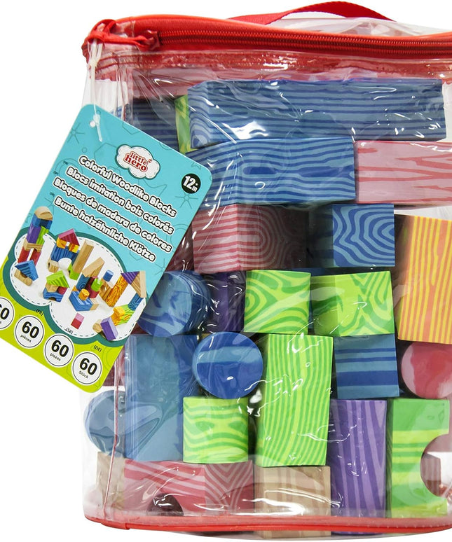 Little Hero Colorful EVA Woodlike Blocks - 60pcs Construction, Building Sets & Blocks