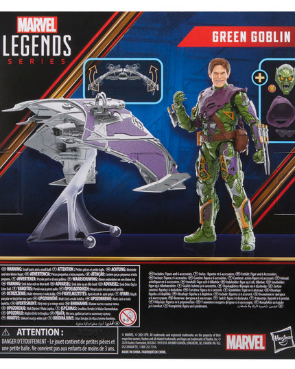 Marvel Legends Green Goblin and Spider-Man No Way Home Deluxe 6-Inch Action Figures With 6 Accessories