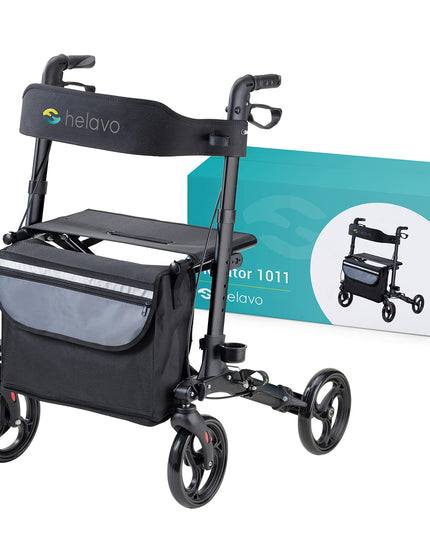 Helavo Foldable Premium Rollator - Lightweight Aluminium - Maximum Mobility in Home and Outdoor Use