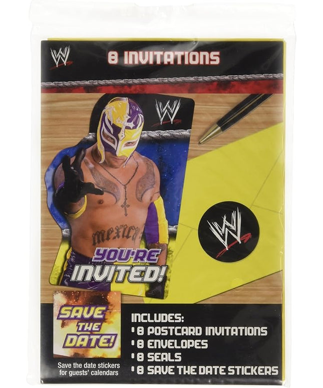 Amscan WWE 8-Invitations and Envelopes