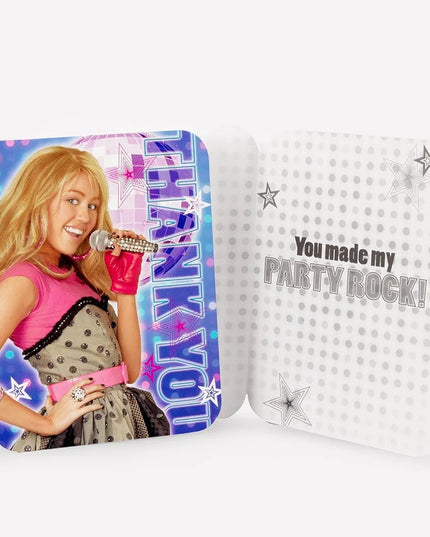 Rock the Stage Hannah Montana Thank You Notes with Env.