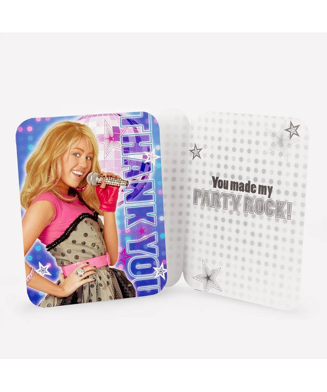 Rock the Stage Hannah Montana Thank You Notes with Env.
