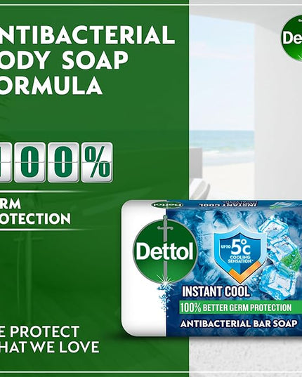 Dettol Instant Cool Anti-Bacterial Soap 100g