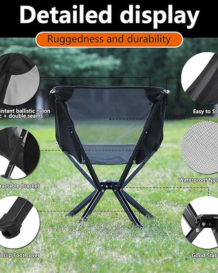 mumamiu Amazing Compact Chair - The Ultimate Portable Solution for Outdoor Lovers - Comfort Guaranteed, Supports up to 300 Lbs.