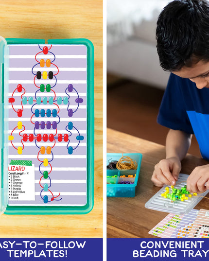 Made By Me Ultimate Bead Pets by Horizon Group USA, Bead Pets Crafts for Kids, Includes Over 1400 Beads, Cording, Keychains & Carabiner Clips, Design Templates, Storage Cases & More