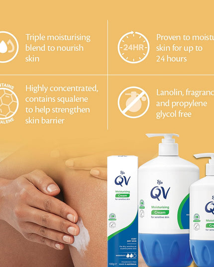 QV Moisturising Cream for sensitive skin, 500 grams