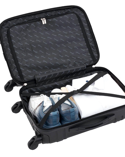 Wrangler Astral Hardside Luggage, Black, 20-Inch Carry-On