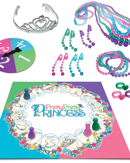 Pretty, Pretty, Princess with 1990's Artwork by Winning Moves Games USA, a Delightful Jewelry Dress-Up Game for 2-4 Players, Ages 5 and Up (1222)