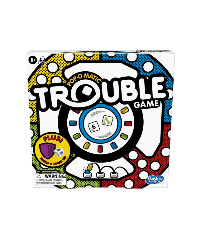 Hasbro Gaming Trouble Board Game, Includes Bonus Power Die and Shield, Family Game for 2-4 Players, Ages 5 and Up (Amazon Exclusive)