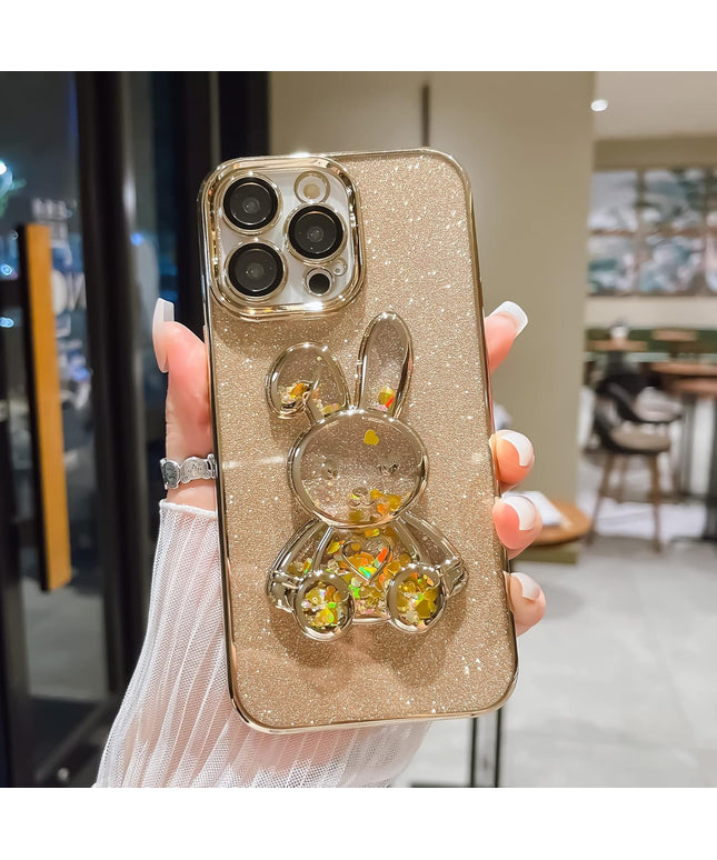 3D Bunny Phone Case Compatible with iPhone 14 Pro Case,