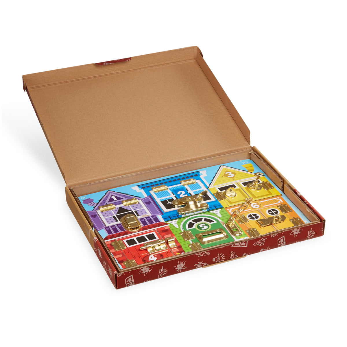 Melissa & Doug Latches Board Frustration-Free Packaging Skill Builders Toy (Open Box)