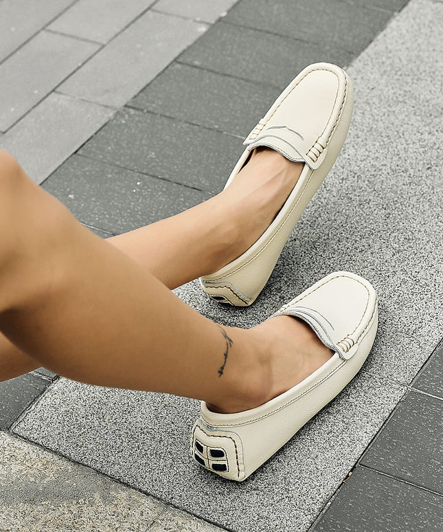 SIZE: 38.5 - Artisure Women's Classic Genuine Leather Penny Loafers Driving Moccasins Casual Slip On Boat Shoes Fashion Comfort Flats