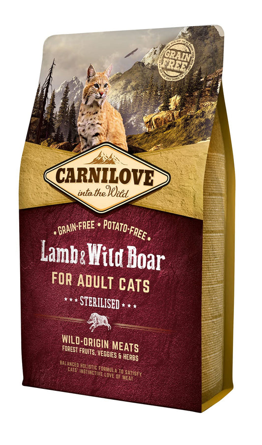 Carnilove Lamb & Wild Boar For Adult Cats, 2Kg