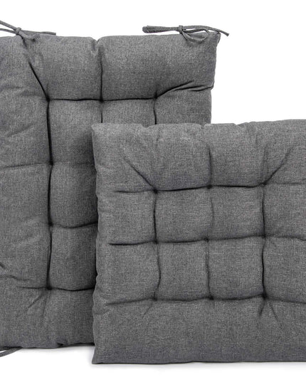 Rocking Chair Cushion Comfortable Tufted Seating Pads Non-Skid Backed Set of Cushion Back and Seat Bottom for Porch Rocker Outdoor Indoor Office Dining Chairs (24"x17" Back, 17"x17" seat, Dark Grey)