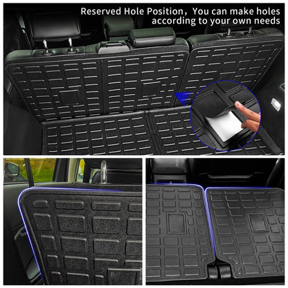 Rongtaod Cargo Mat Compatible With 2015-2024 Ford Edge (Not Fit Sel) Trunk Mat Trunk Liner Tpe Cargo Liner Back Seat Cover Protector 2023 Edge Accessories (Backrest Mats+Trunk Mat)