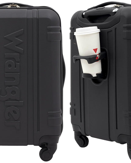 Wrangler Astral Hardside Luggage, Black, 20-Inch Carry-On