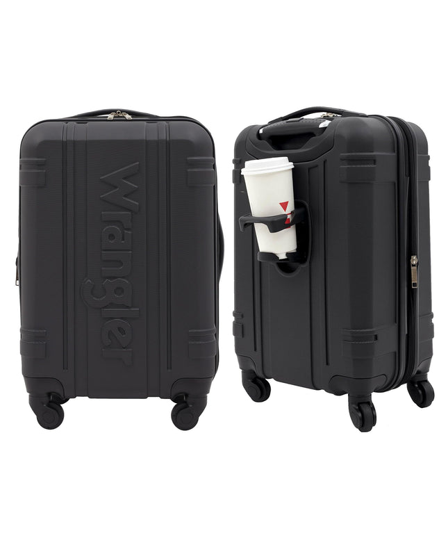 Wrangler Astral Hardside Luggage, Black, 20-Inch Carry-On
