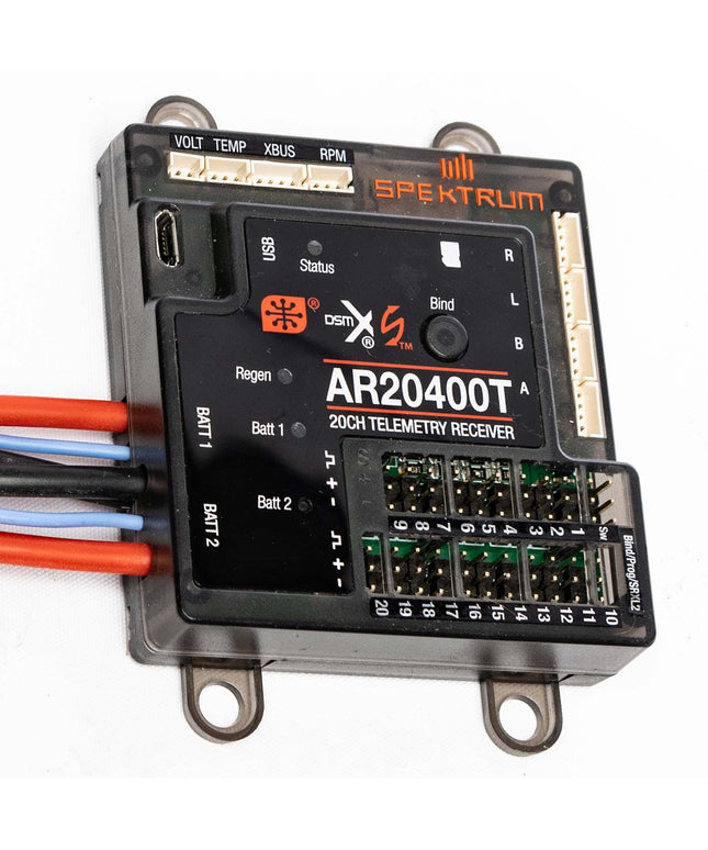 Spektrum AR20400T 20 Channel PowerSafe Telemetry Receiver, SPMAR20400T, Multi
