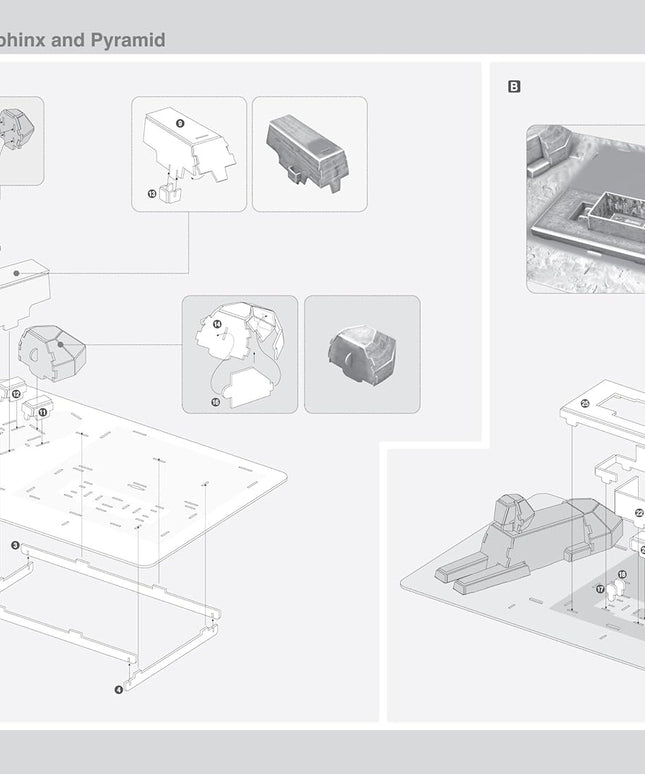 Pop Out World 3D Puzzle - World Architecture Series "Sphinx and Great Pyramid of Giza - Egypt"