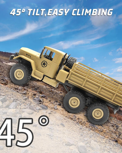 Spobot RC Military Transport Truck, RC Off-Road Vehicle 6WD with All Terrain, Remote Control Rack Car With2 Set of Batteries &Realistic Light is Good for Kid Gift